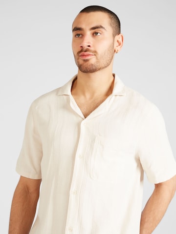 HOLLISTER Regular fit Button Up Shirt in Beige
