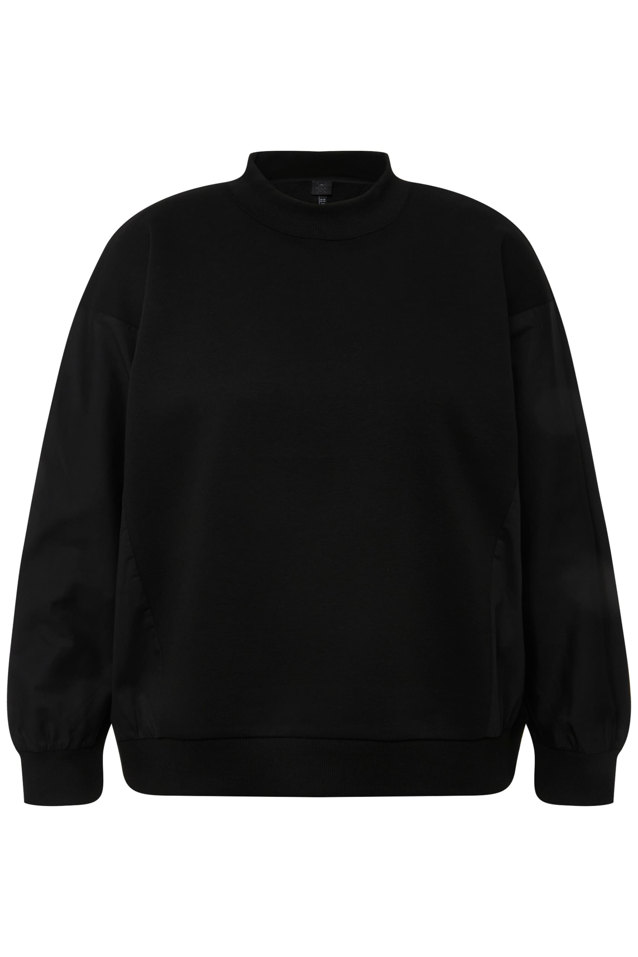 Ulla Popken Sweatshirt in Zwart: voorkant