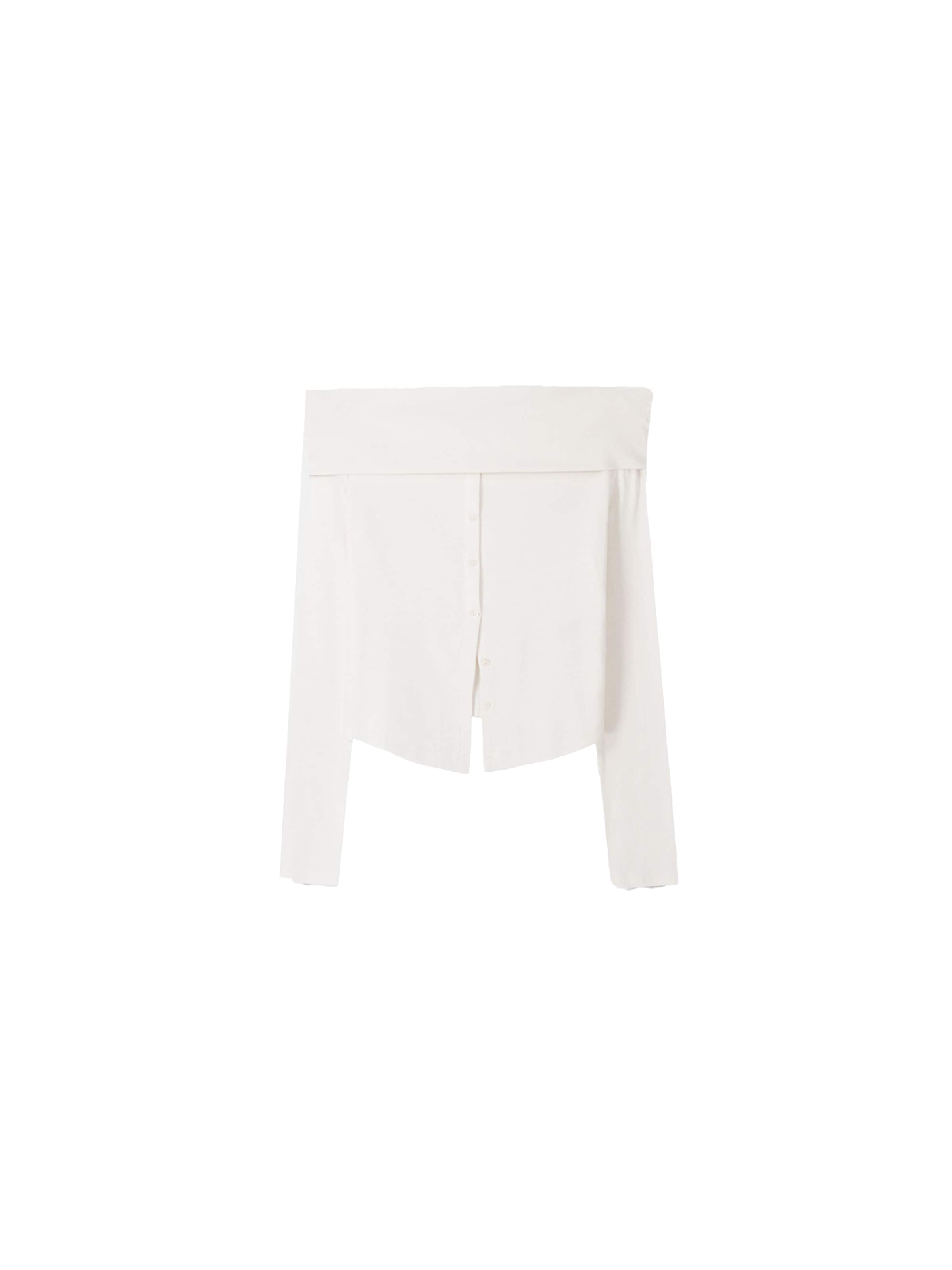 Bershka Póló - fehér: elől