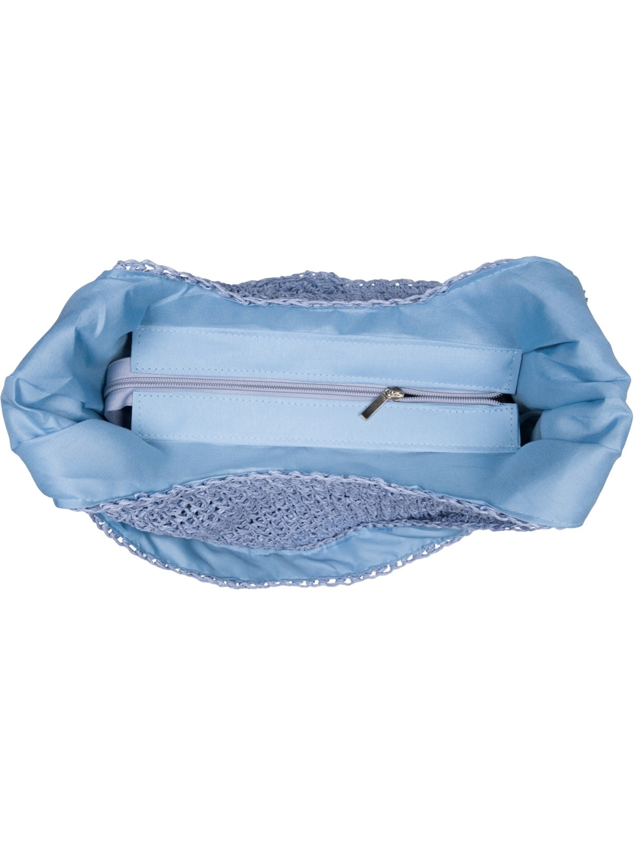 styleBREAKER Schultertasche 'Papierstroh Beuteltasche'‌‌ in Lila