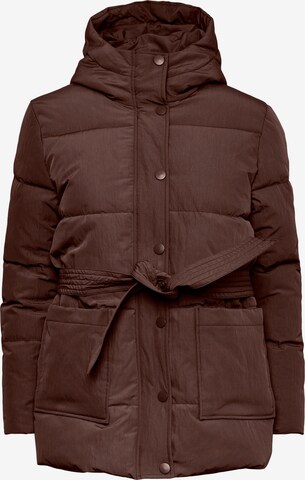 PIECES Winter Jacket 'NIDONE' in Brown: front