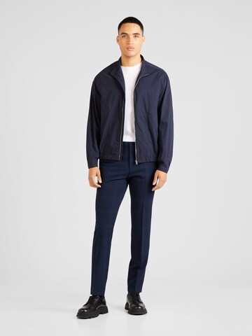 HUGO Slim fit Pleated Pants 'Hesten' in Blue