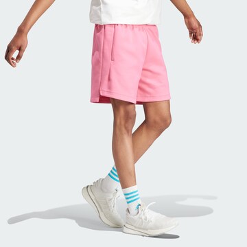 ADIDAS SPORTSWEAR Ohlapna forma Športne hlače 'Z.N.E. Premium' | roza barva