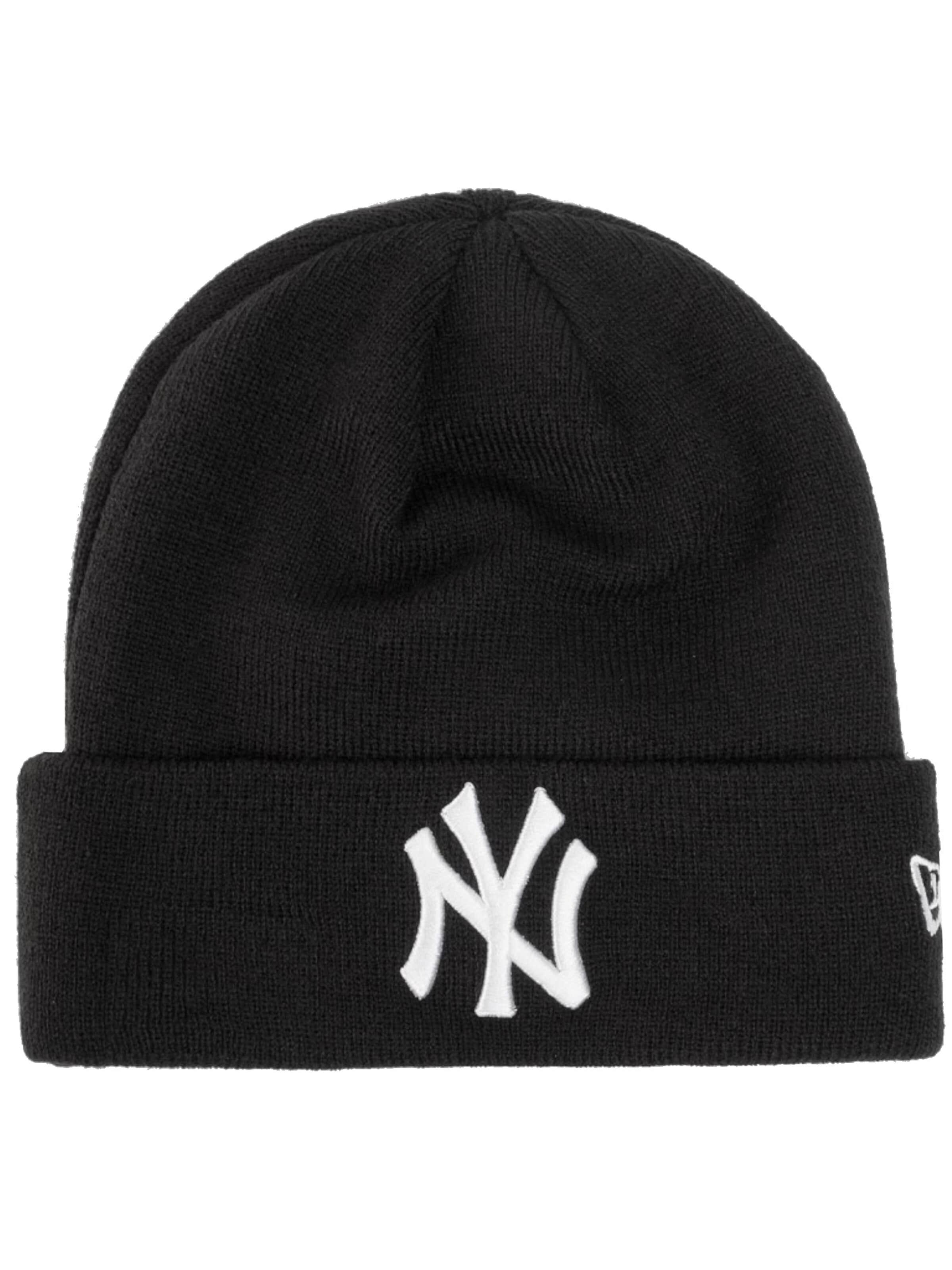 NEW ERA Muts 'New York Yankees' in Zwart: voorkant