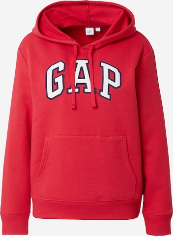 GAPSweater majica 'HERITAGE' - crvena boja: prednji dio