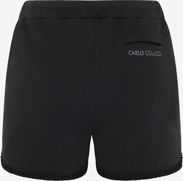 Carlo Colucci Regular Pants 'De Amicis' in Black