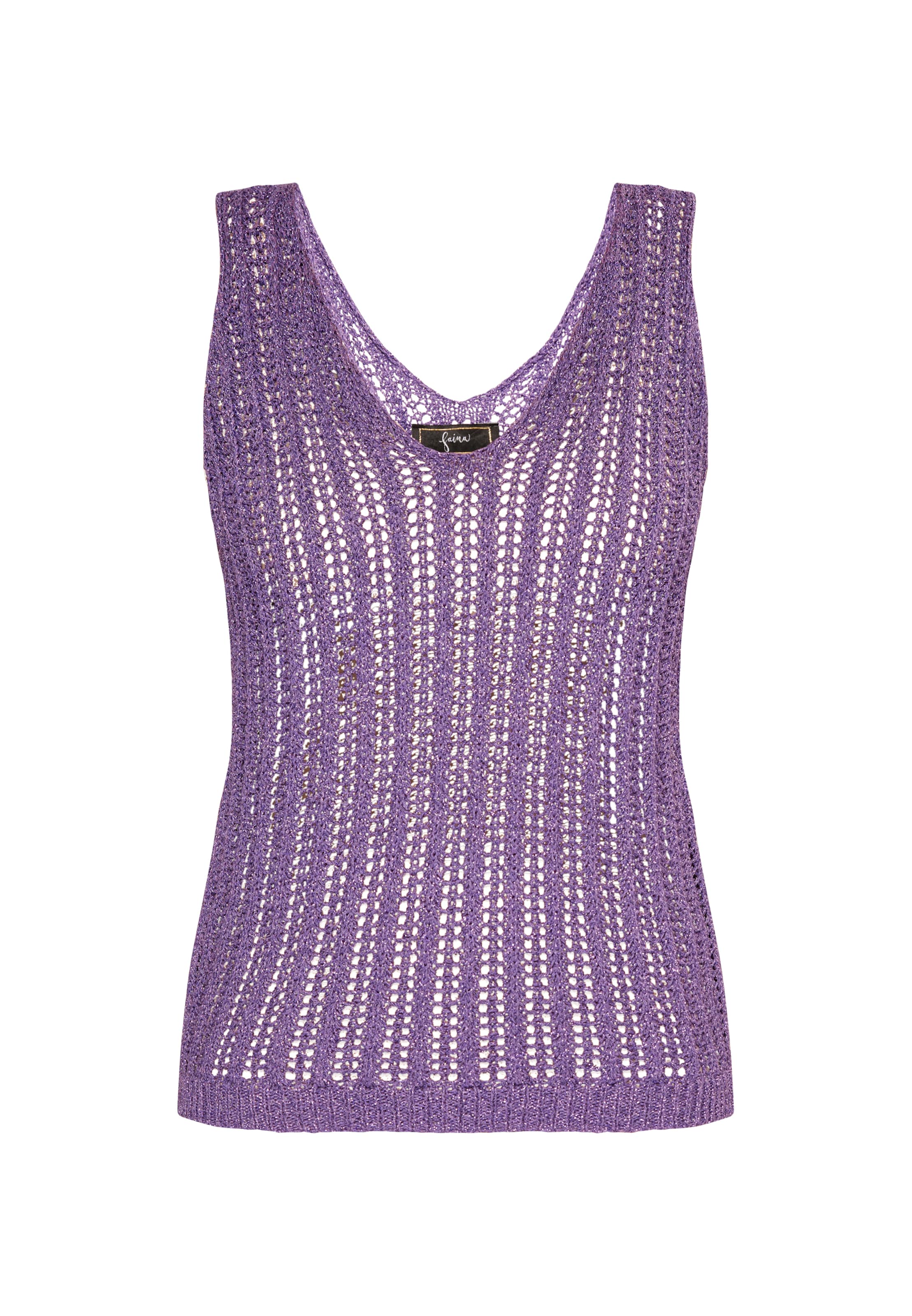 faina Вязаный топ в Лиловый: спереди