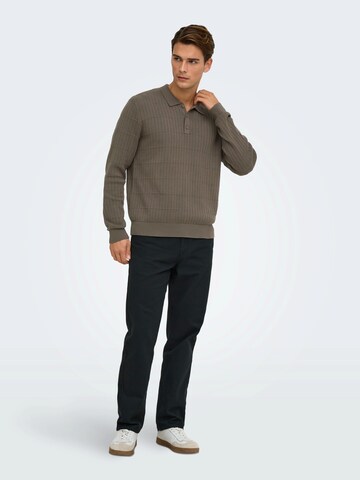 Only & Sons - Jersey 'ONSMIX' en marrón: frente
