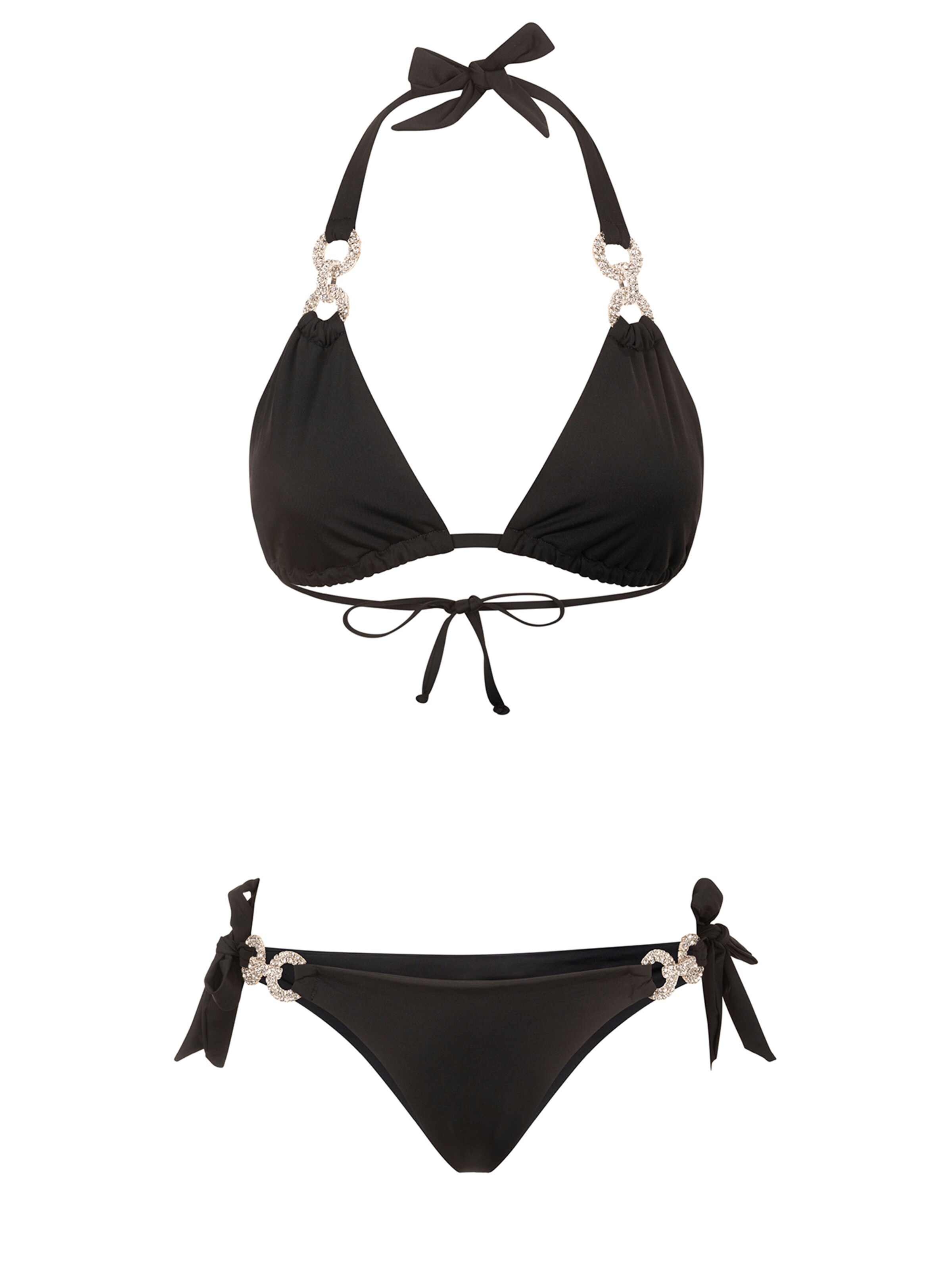 Triangolo Bikini 'Leonie' di Bikinville in nero: frontale