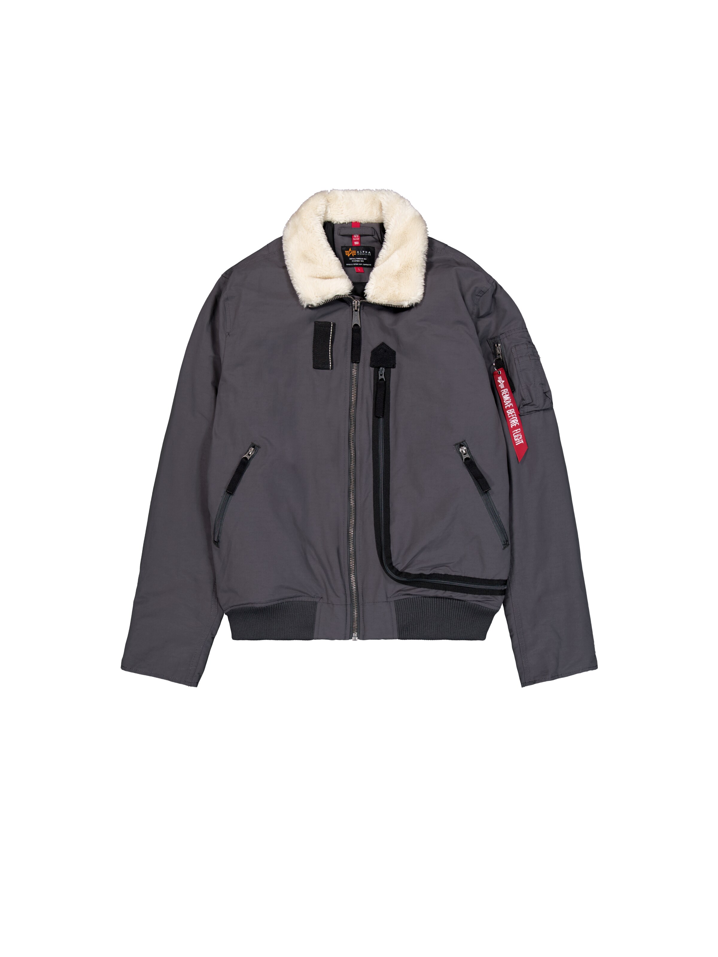 ALPHA INDUSTRIES Winterjacke 'DA-3'‌‌‌‌‌ in Grau: Vorderseite