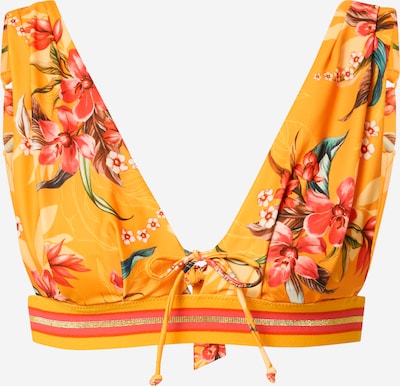 Hunkemöller Bikinitop in goldgelb / grün / pink / schwarz, Produktansicht