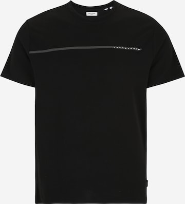 Jack & Jones Plus Shirt 'JCOFusion' in Zwart: voorkant