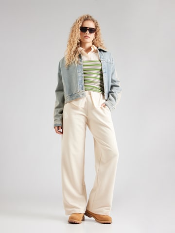 Wide Leg Pantalon NEW ERA en beige