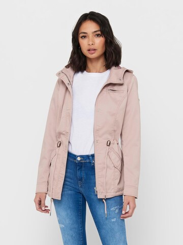 Parka mi-saison 'Lorca' ONLY en rose : devant