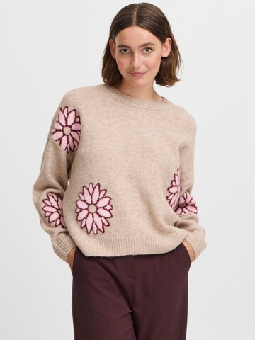 Pull-over 'Omea' b.young en beige : devant