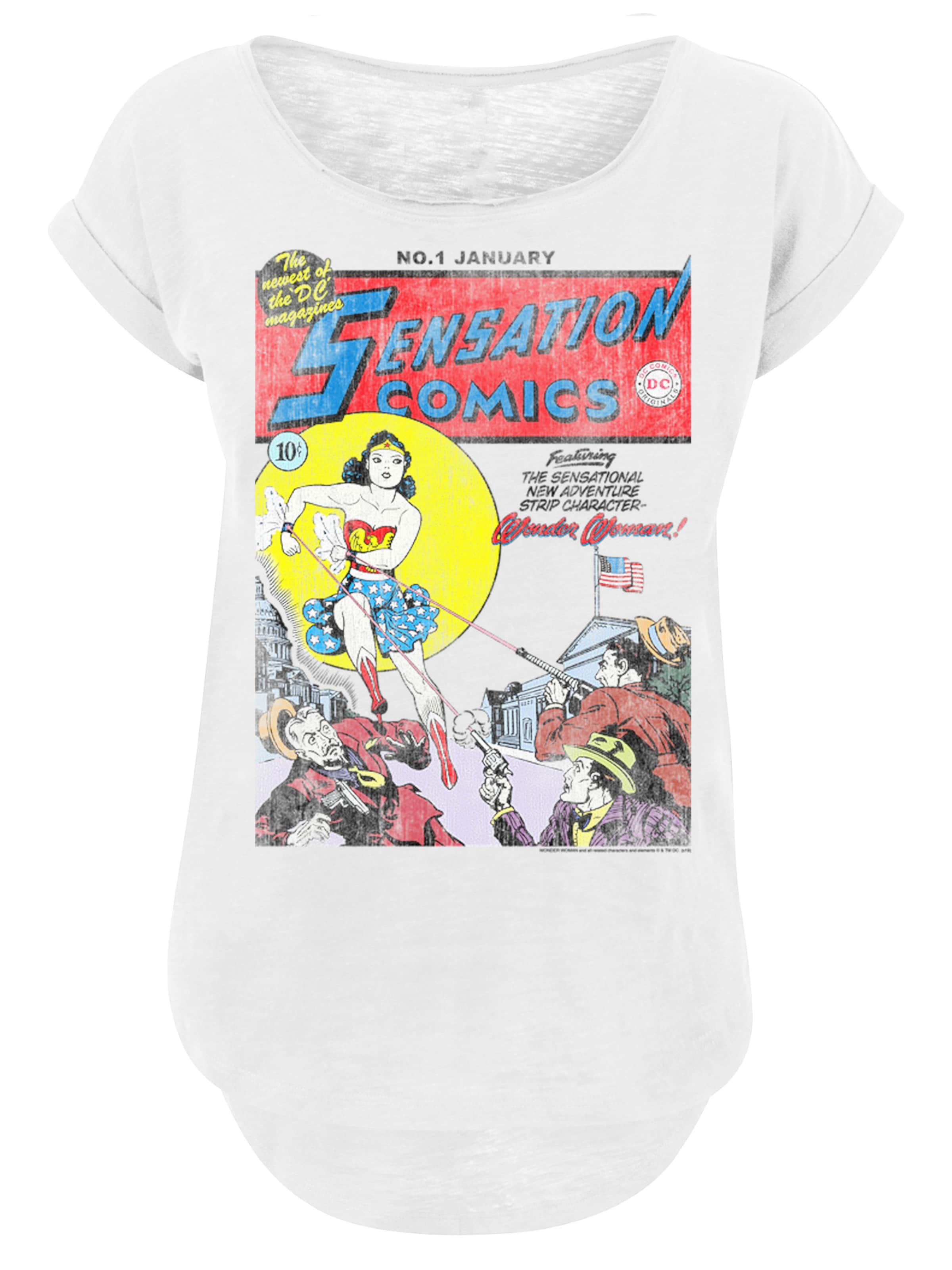 T-shirt 'DC Comics Wonder Woman Sensation Comics Issue 1 Cover' F4NT4STIC en blanc : devant
