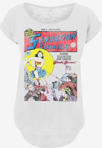F4NT4STIC Shirt 'DC Comics Wonder Woman Sensation Comics Issue 1 Cover' in Wit: voorkant