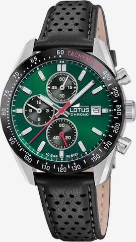 Lotus Analoog horloge in Groen: voorkant