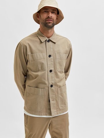 SELECTED HOMME - Comfort Fit Camisa 'Tony' em cinzento