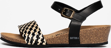 Bayton - Sandalias 'LEGANES' en negro: frente