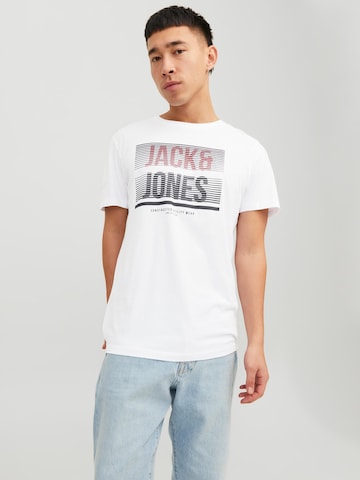 JACK & JONES Тениска 'Brix' в бяло: отпред