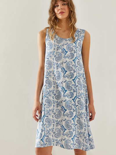 Bianco Lucci Robe d’été en 36 en bleu / blanc, Vue avec produit