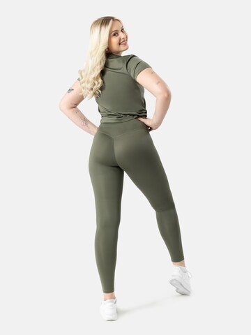 LEAFLETIC - Skinny Leggings 'Leafletic Woman`s Long Leggings with Back Gathering' en verde