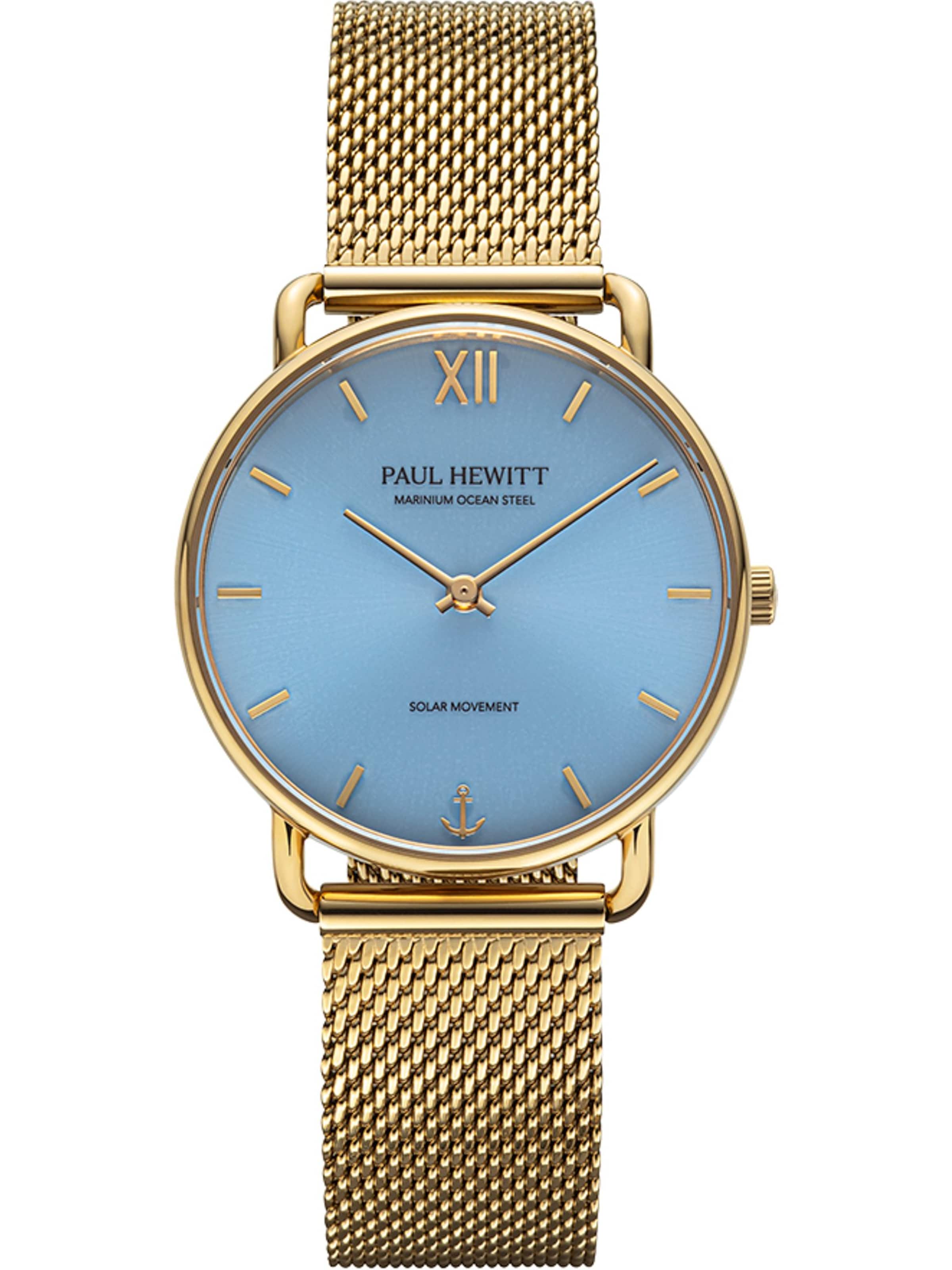 Paul Hewitt Analoguhr in Gold: Vorderseite