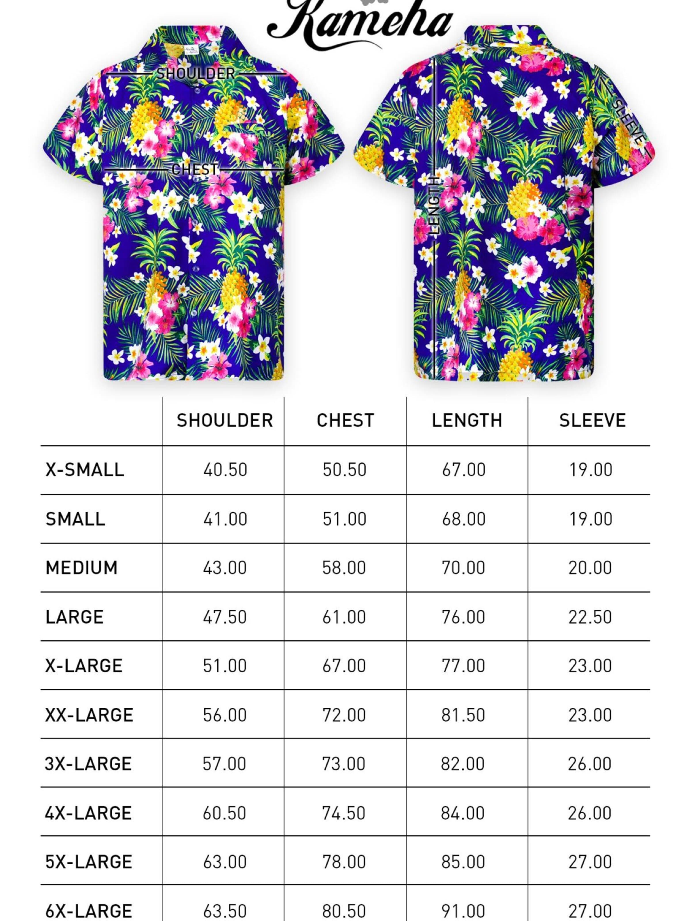 King Kameha Shirt 'Pineapple Flowers' in Blauw