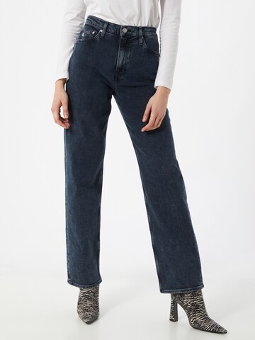 Calvin Klein JeansWide Leg/ Široke nogavice Traperice - plava boja: prednji dio