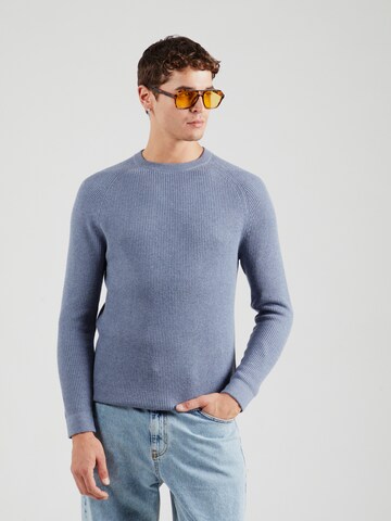 Hackett London Trui in Blauw: voorkant