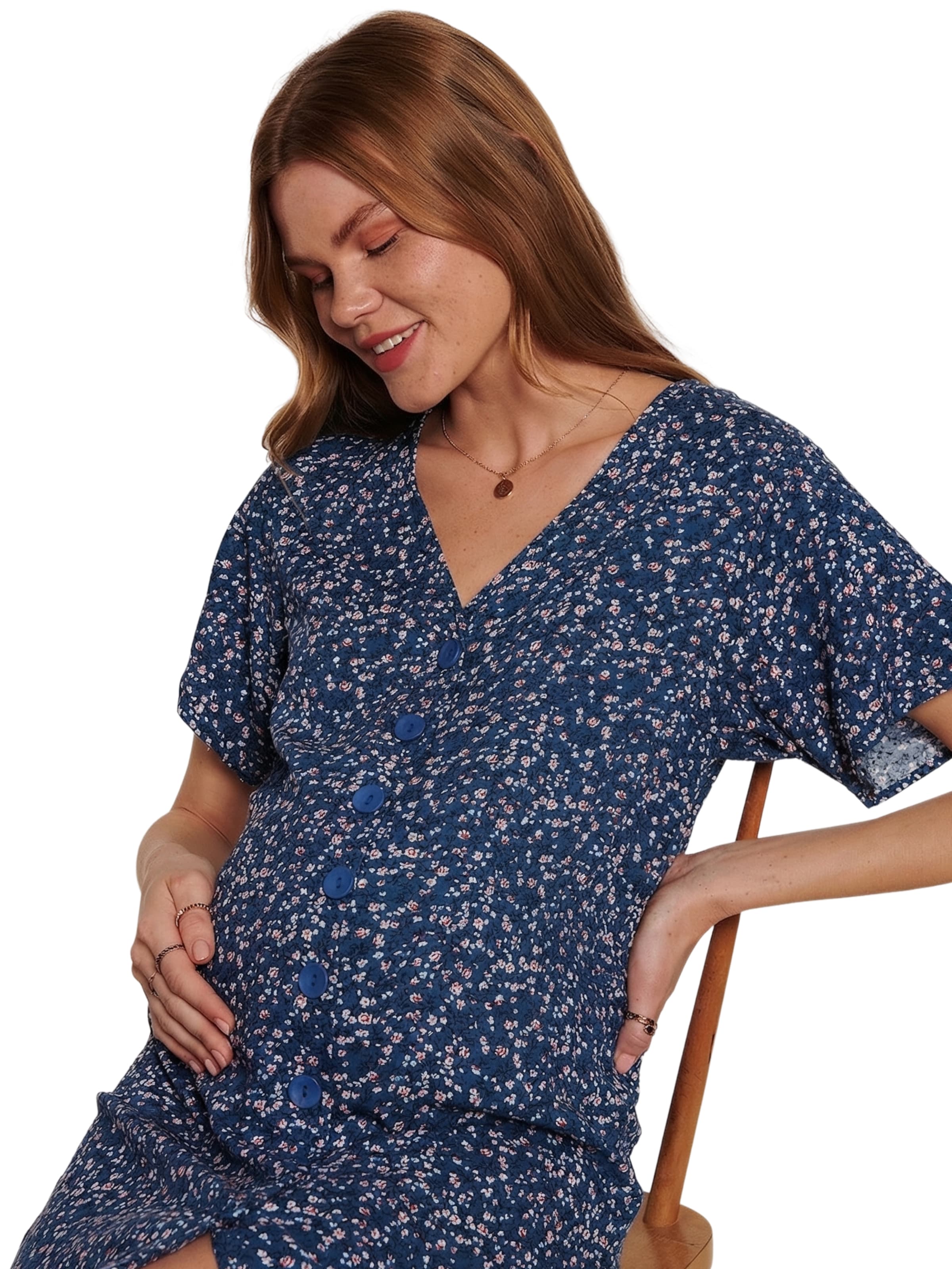 LYN MAMA Jurk in Blauw