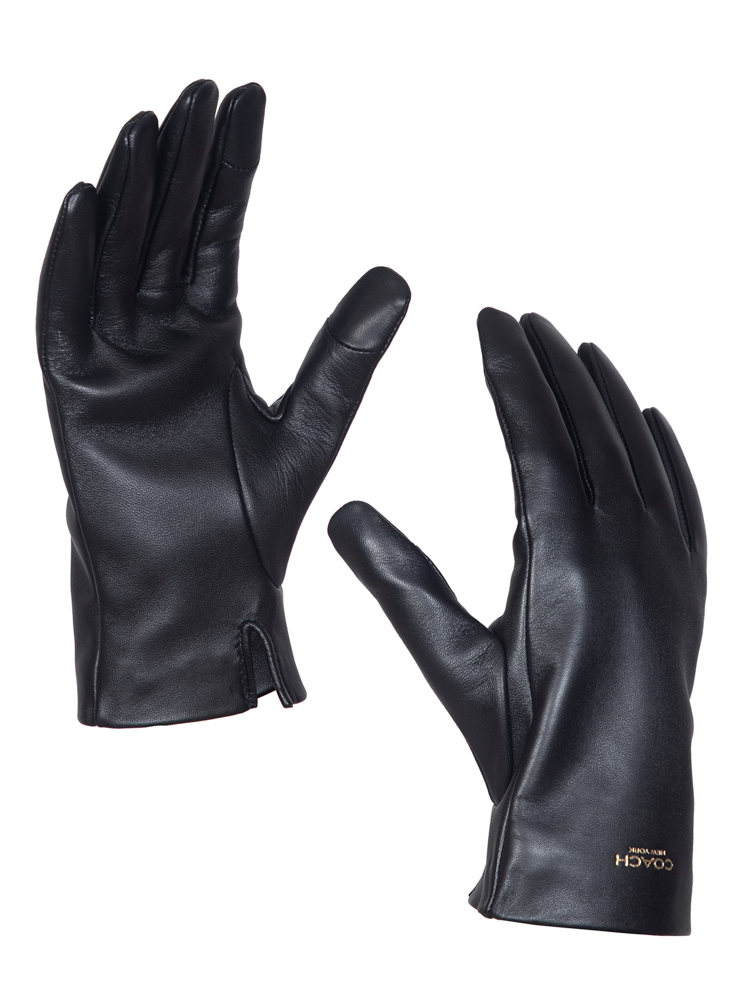 COACH Γάντια με δάχτυλα 'New York' σε μαύρο