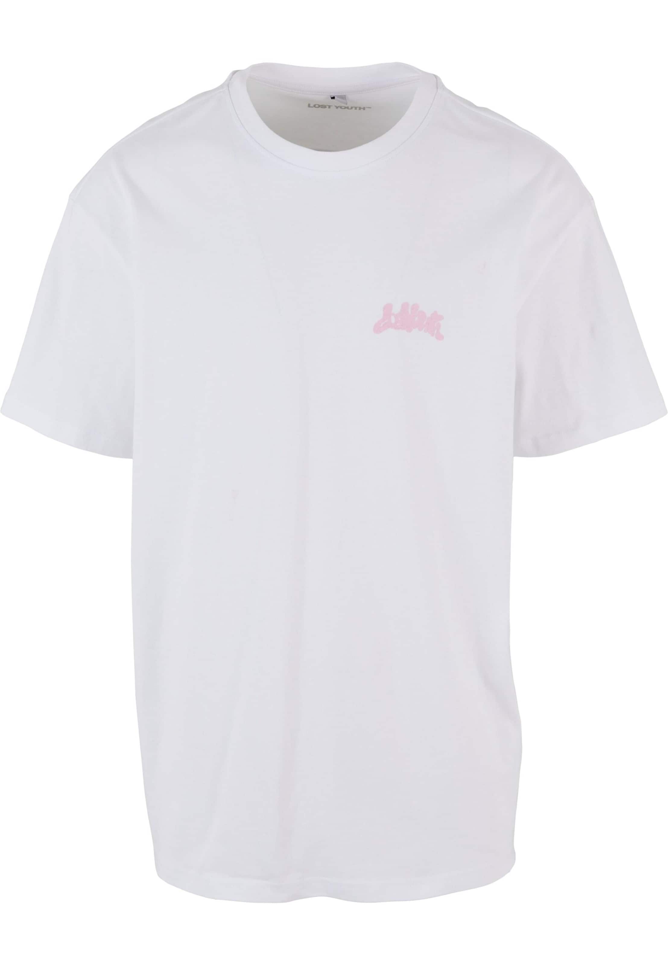 Maglietta 'Slay Or Play' di Lost Youth in bianco: frontale