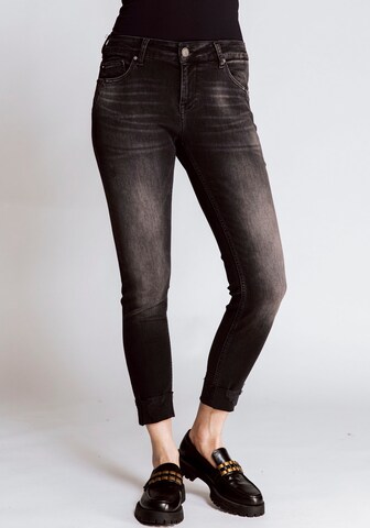 Zhrill Skinny Jeans in Black: front