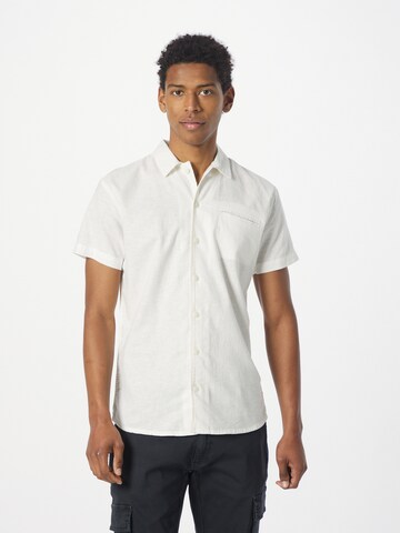 INDICODE JEANS Regular fit Button Up Shirt in White: front