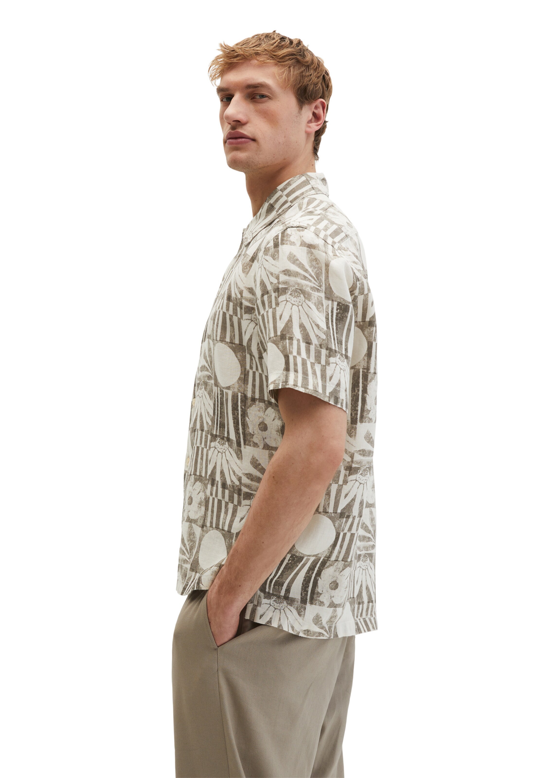 Marc O'Polo Regular fit Button Up Shirt in Brown