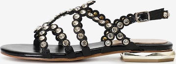 Sandalo di CAFè NOIR in nero: frontale