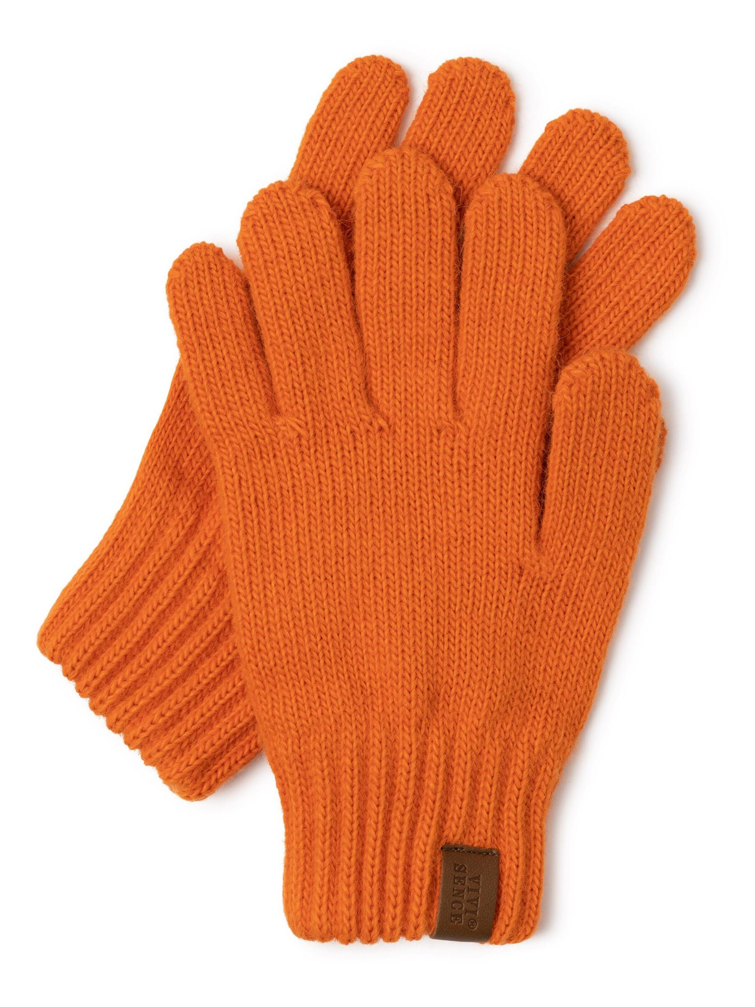Vivisence Fingerhandschuhe '7014R'‌‌‌‌‌ in XS-XL in orange, Produktansicht