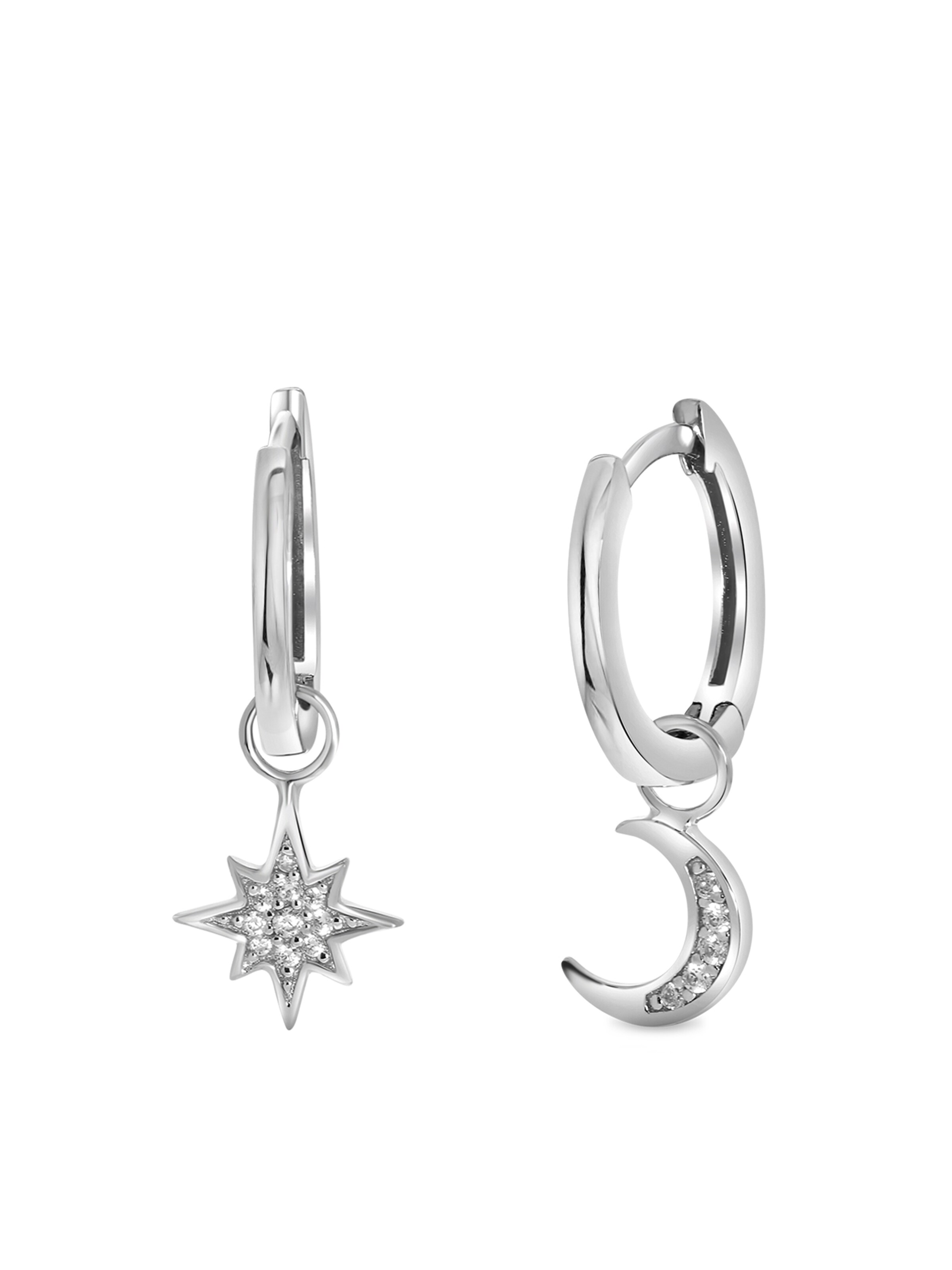 Lucardi Ohrringe in Silber: Vorderseite