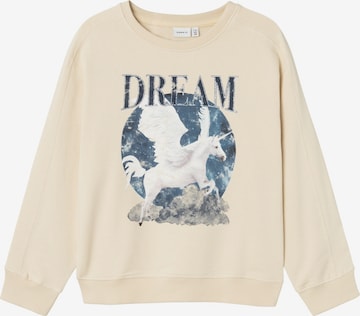 NAME IT - Sudadera 'NKFoldet' en beige: frente