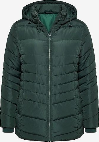 Ulla Popken Winter jacket in Green: front