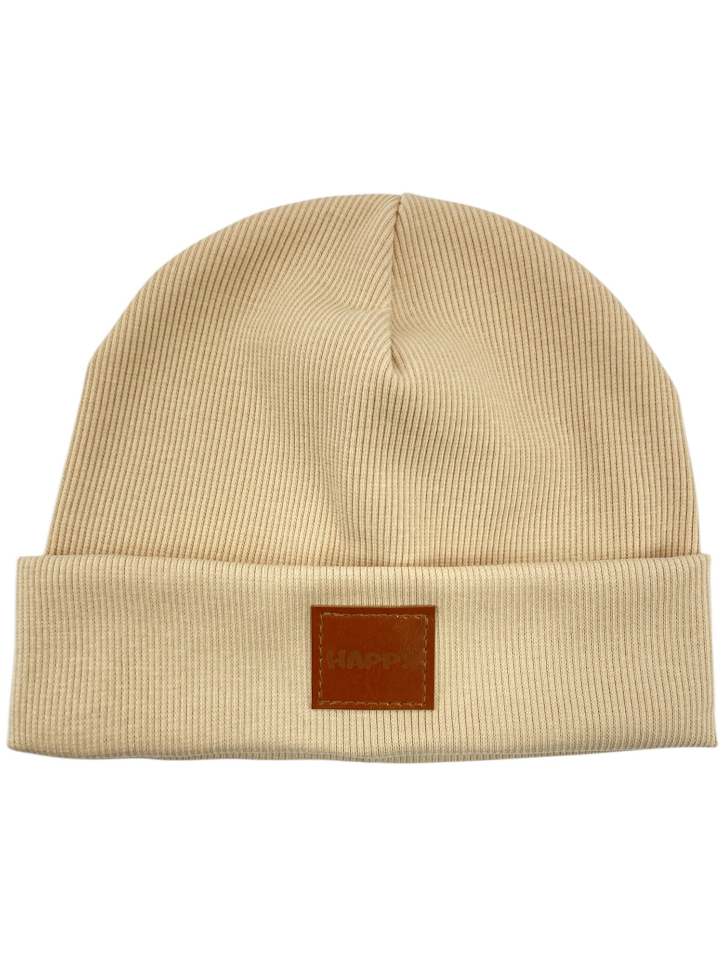 Aliap Mütze 'Happy' in Beige: Vorderseite