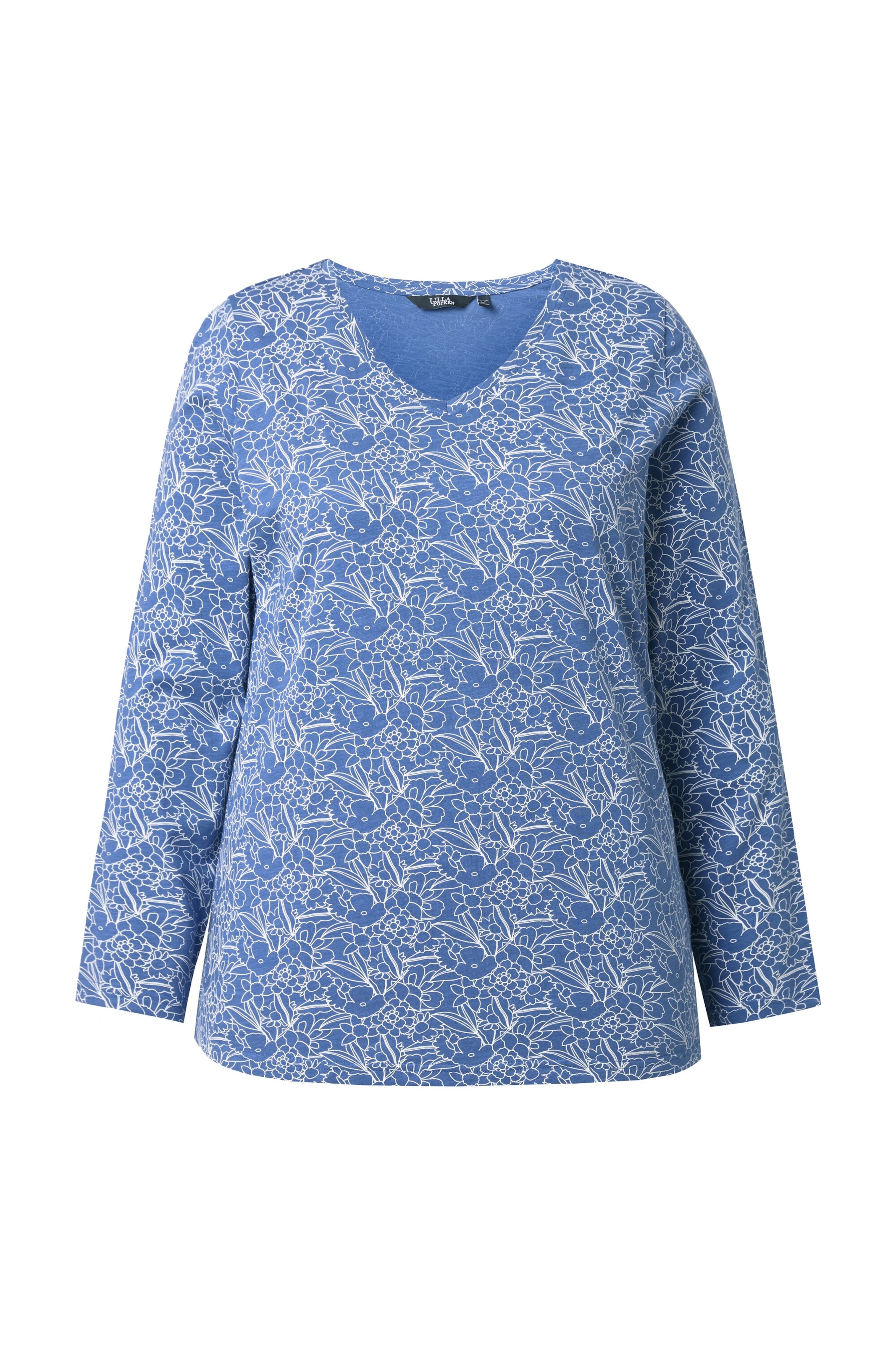 Ulla Popken Shirt in Blauw: voorkant