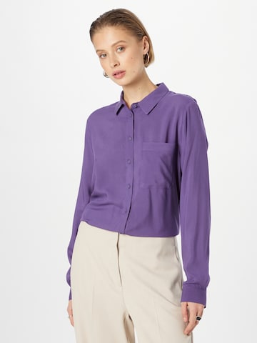 ICHI Blouse 'MAIN' in Lila: voorkant