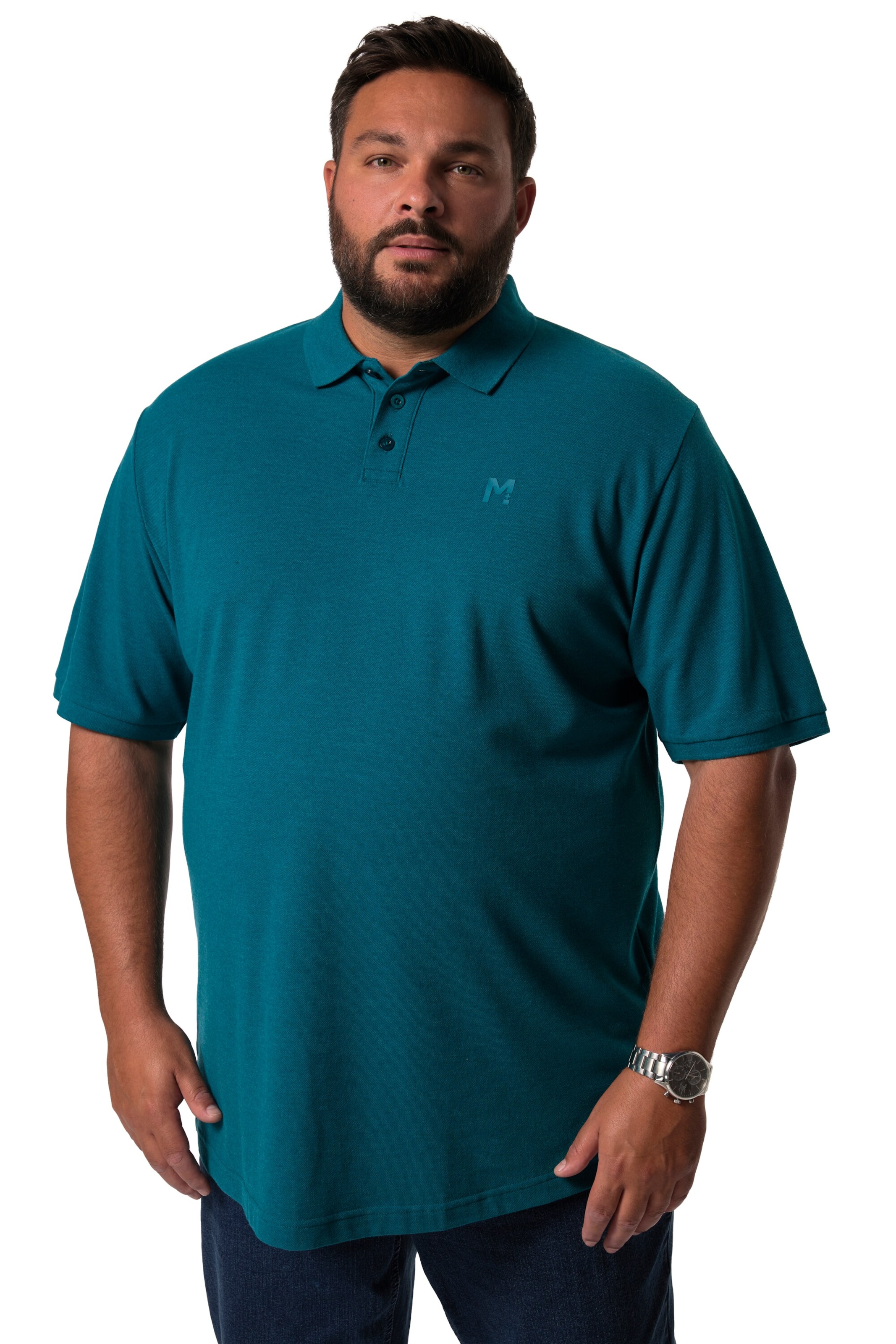 Men Plus Shirt in Blue: front