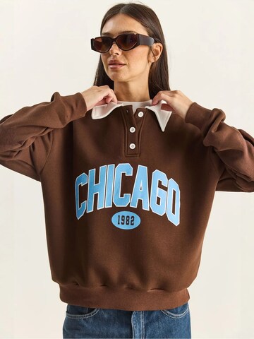 Felpa di Bianco Lucci in marrone