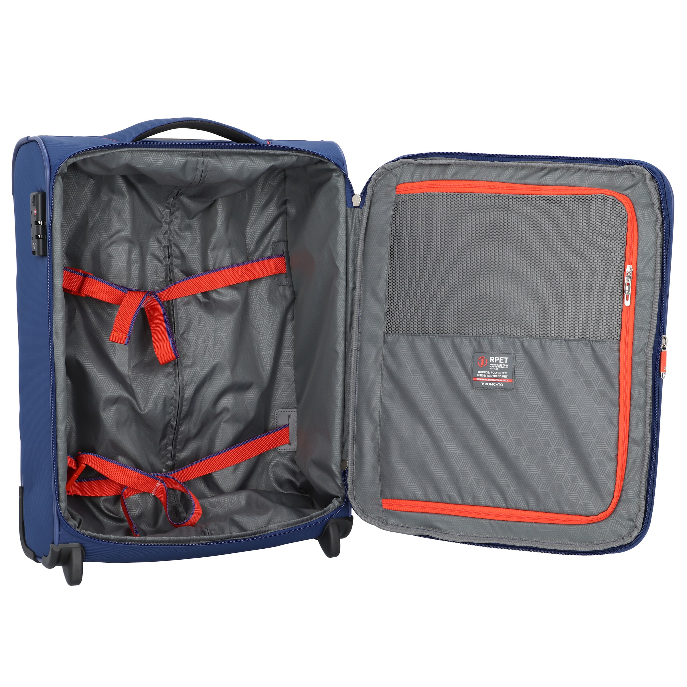 Roncato Crosslite 2-Rollen Kabinentrolley 55 cm in Blau