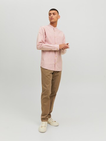 JACK & JONES Slim Fit Skjorte 'Summer' i rosa