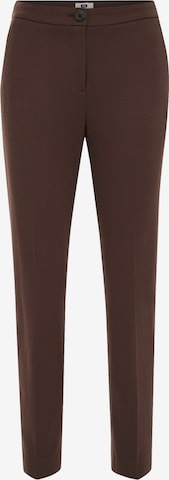 ruda WE Fashion Prigludęs Kelnės su kantu: priekis